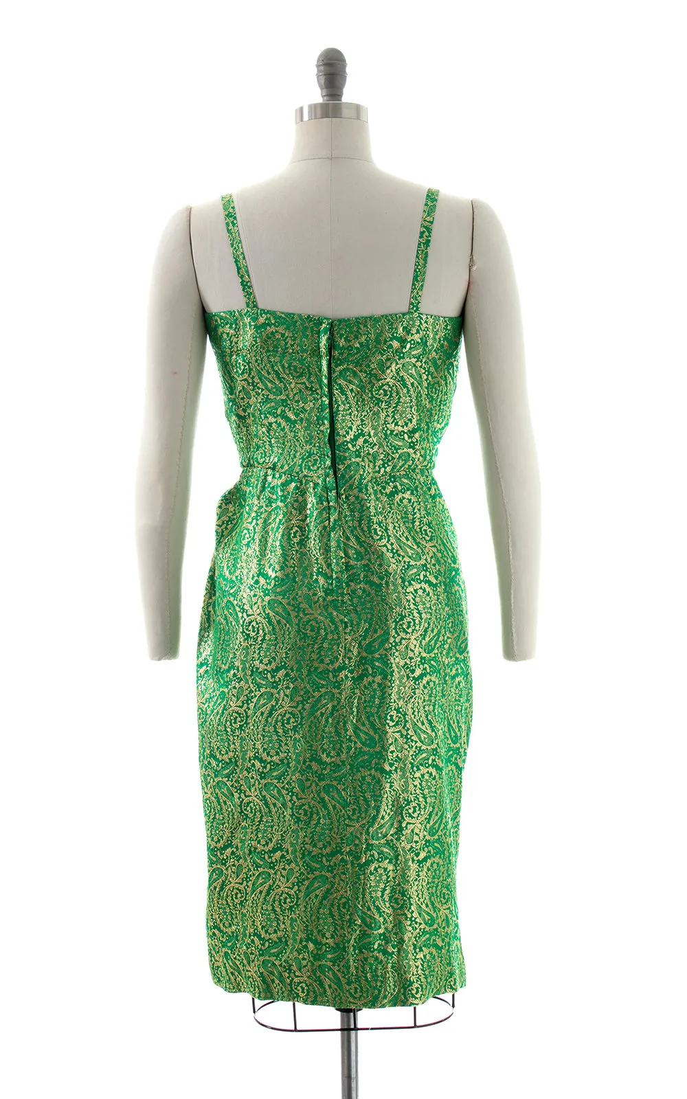 1950s 1960s DOROTHY OHARA Metallic Sarong Dress | medium