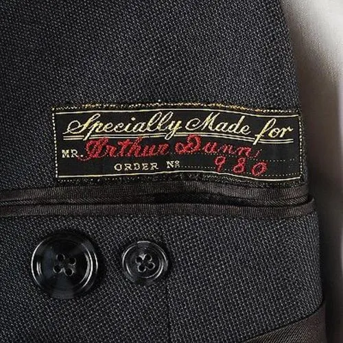 1960s Men's Bespoke Two Piece Winter Suit in  Blue & Gray