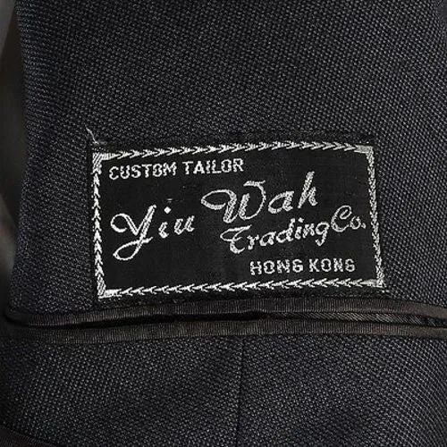 1960s Men's Bespoke Two Piece Winter Suit in  Blue & Gray