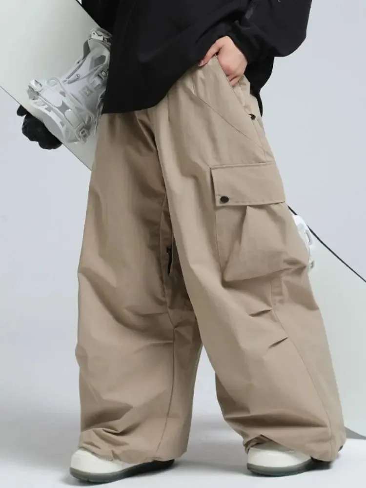 Adult Baggy Cargo Snowboard Pants Oversized Outdoor Pants