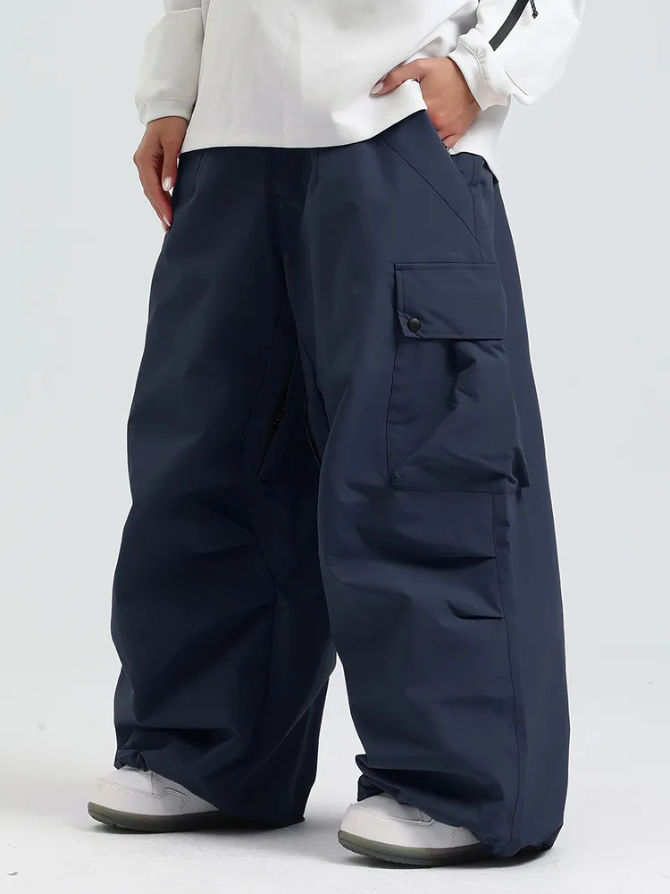 Adult Baggy Cargo Snowboard Pants Oversized Outdoor Pants