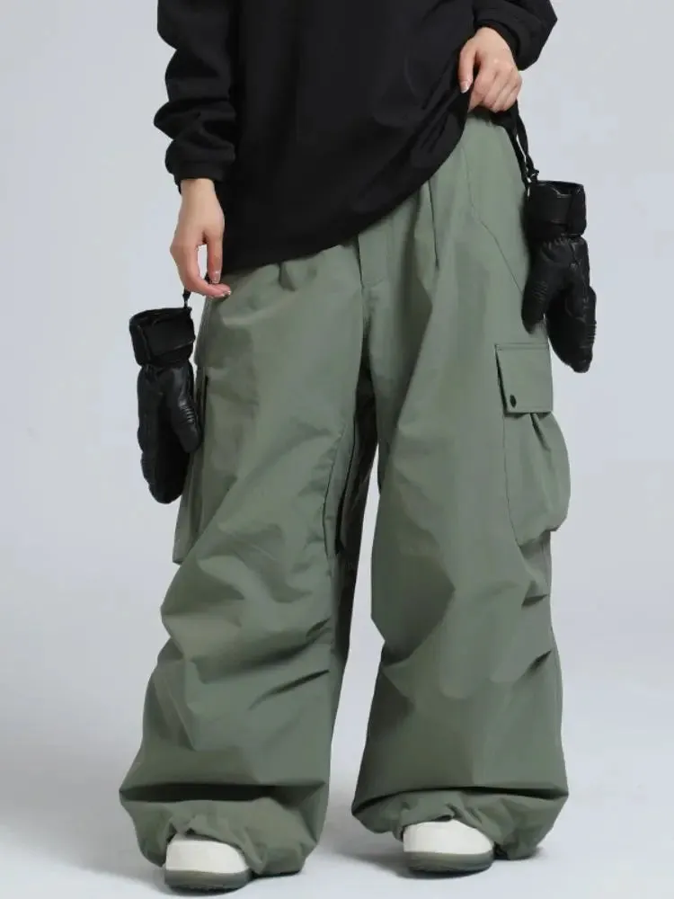 Adult Baggy Cargo Snowboard Pants Oversized Outdoor Pants