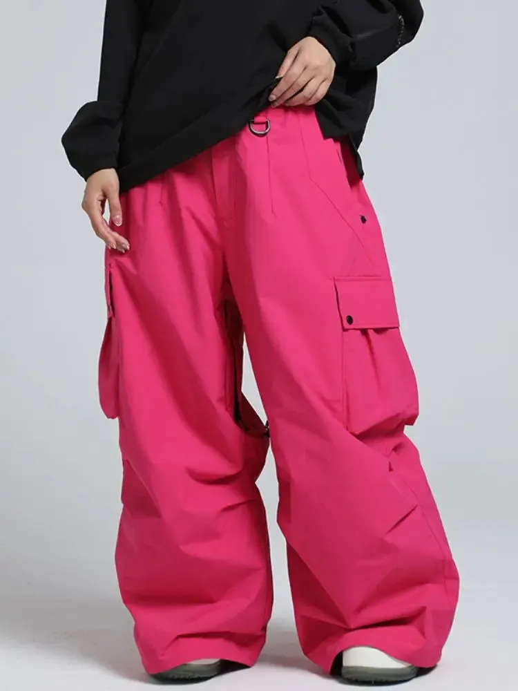 Adult Baggy Cargo Snowboard Pants Oversized Outdoor Pants