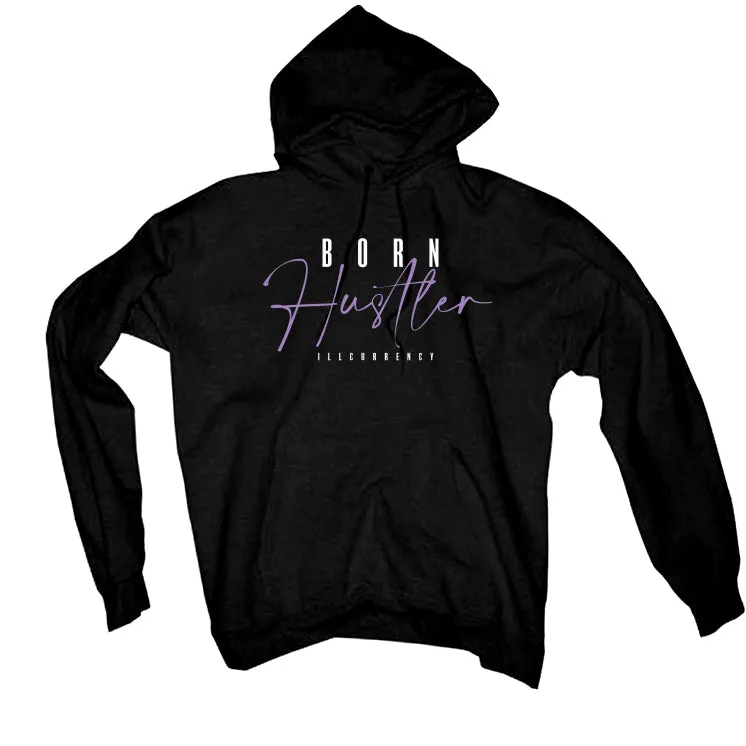 Air Jordan 7 GS “Barely Grape” Black T-Shirt (Born Hustler)