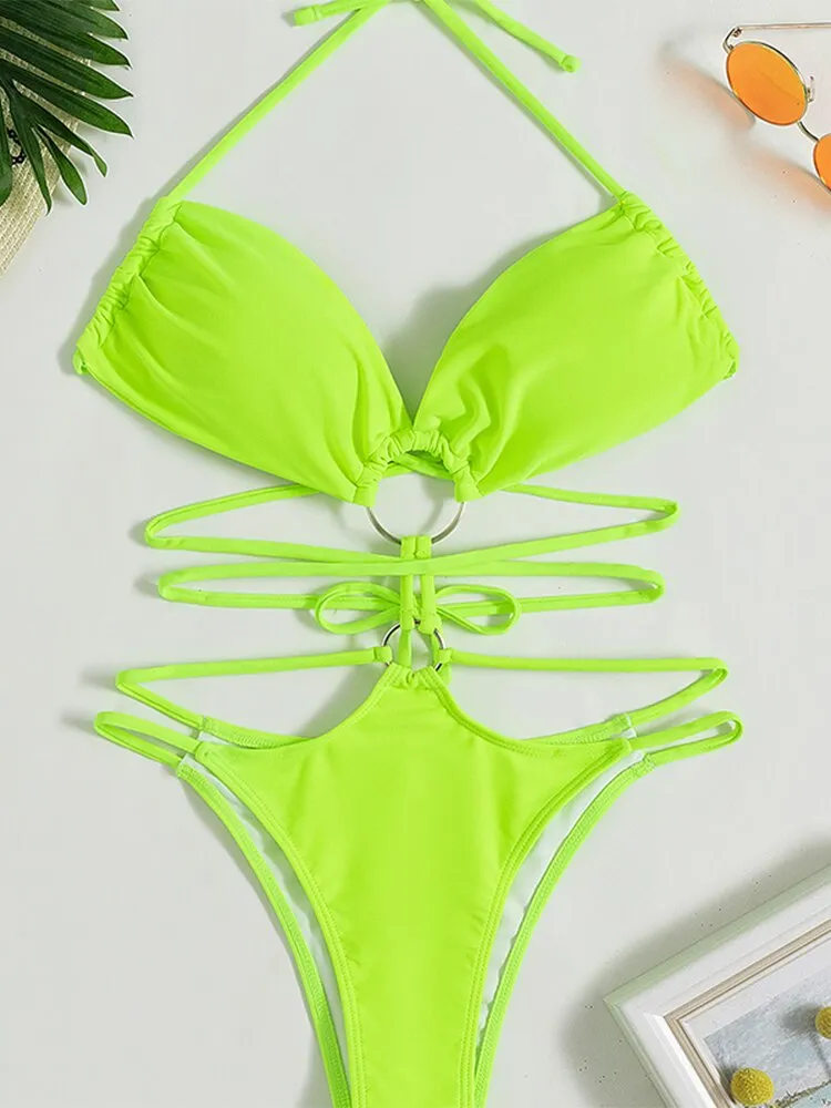Ashore Swim Shop Sexy Micro Hollow out Bikinis Swimsuit