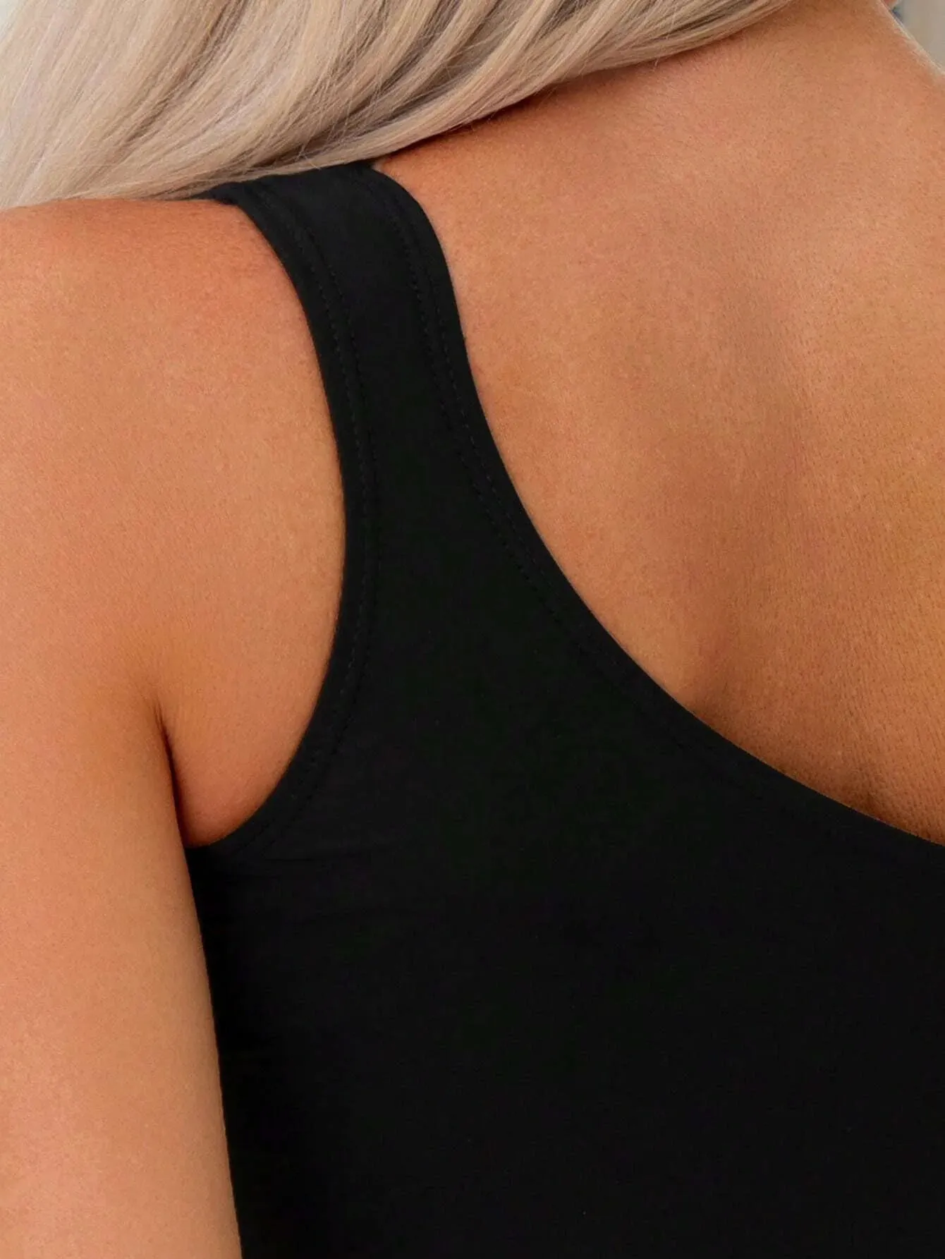 Asymmetric leopard print black Tankini Set