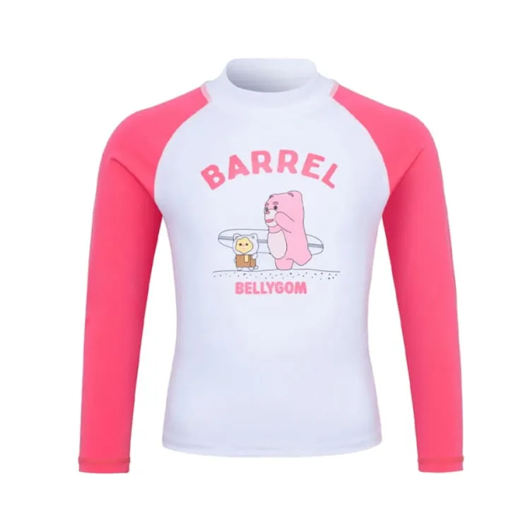 Barrel Kids Surfer Rash Guard-CHERRY