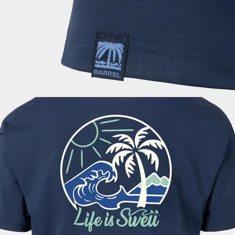 Barrel Men Tropical S/S Rash Guard-NAVY