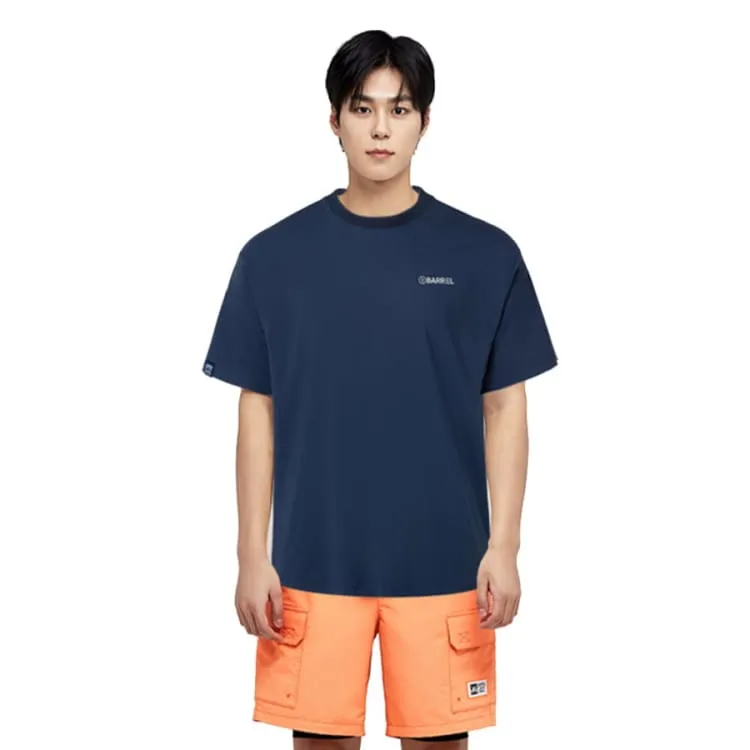 Barrel Men Tropical S/S Rash Guard-NAVY