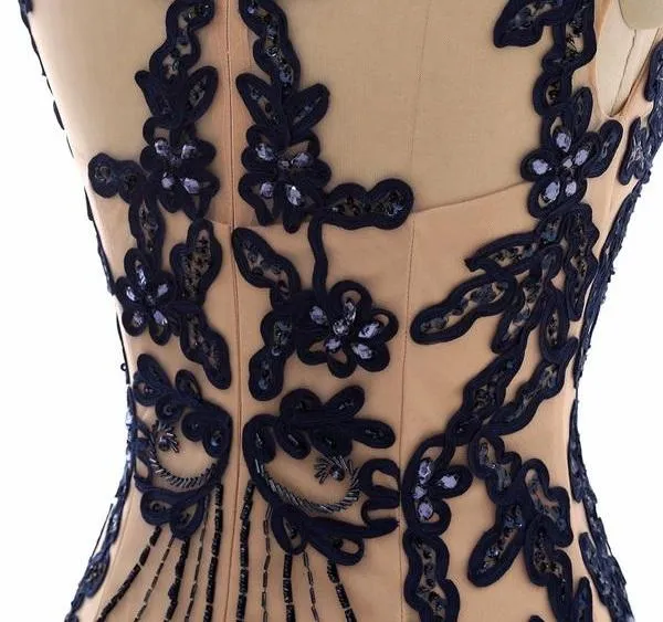 Beading Appliques Luxury Evening Dress