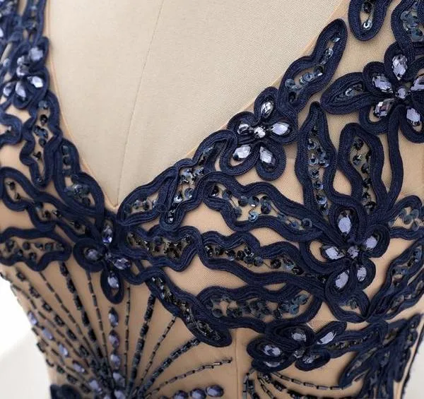 Beading Appliques Luxury Evening Dress