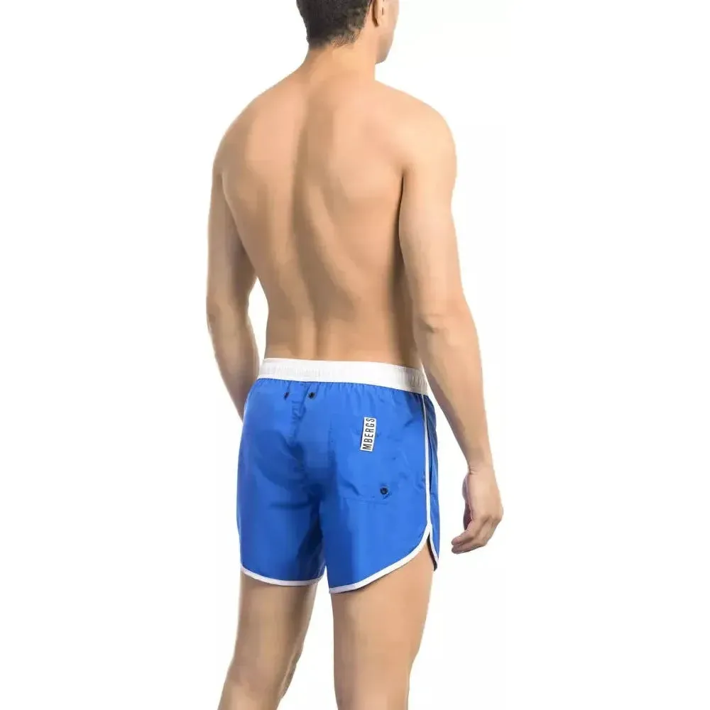 Bikkembergs Blue Polyester Men Swim Short