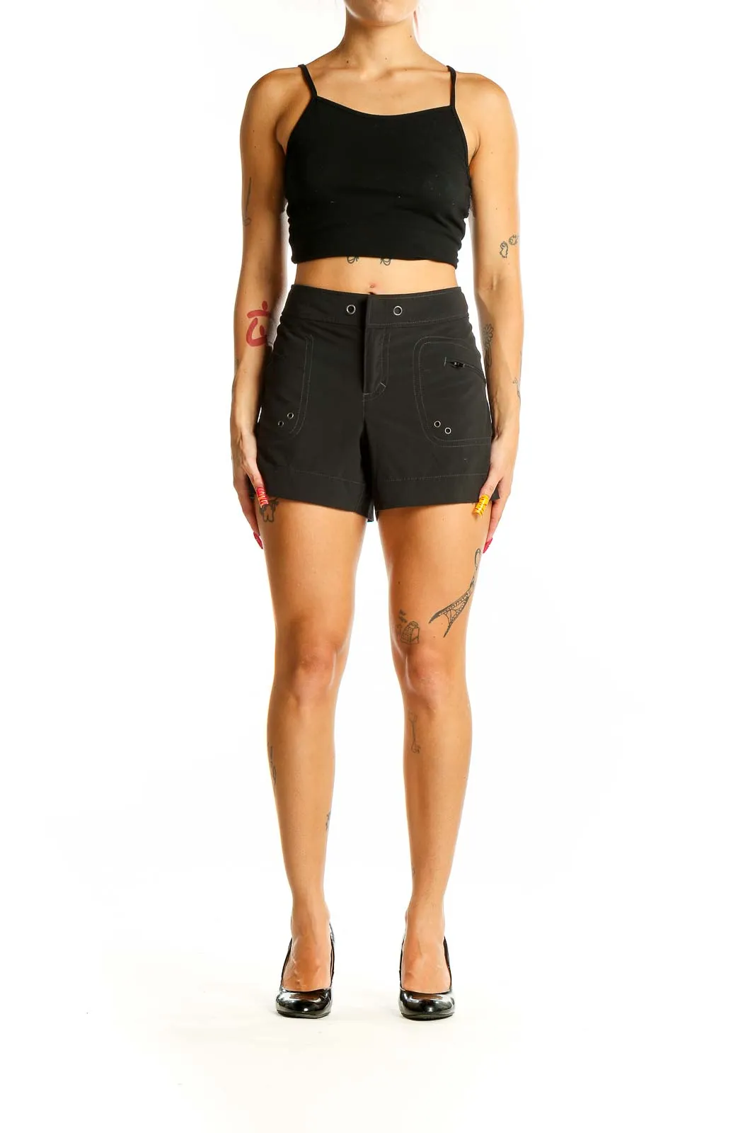 Black Athleta Activewear Shorts