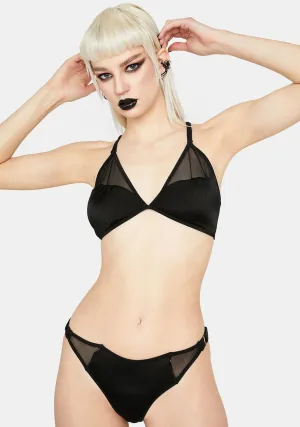Black Mesh Bikini Set