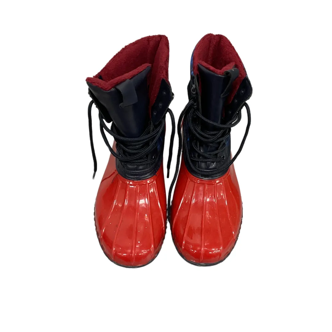 Boots Snow By Tommy Hilfiger In Blue & Red, Size: 9