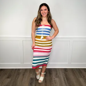 Bright Sunshine Cotton Blend Strapless White Avery Mae Dress