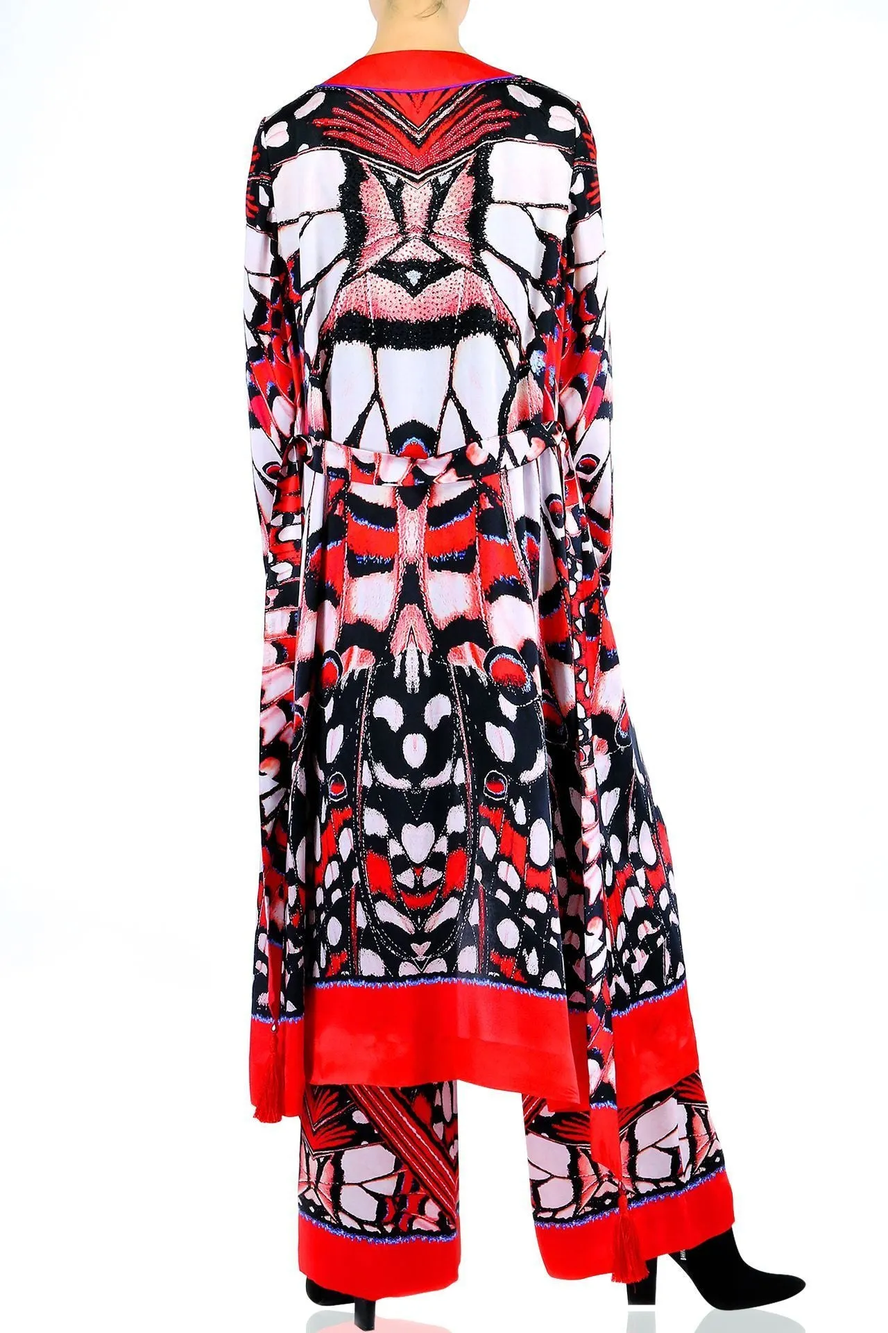 Butterfly Print Silk Pants