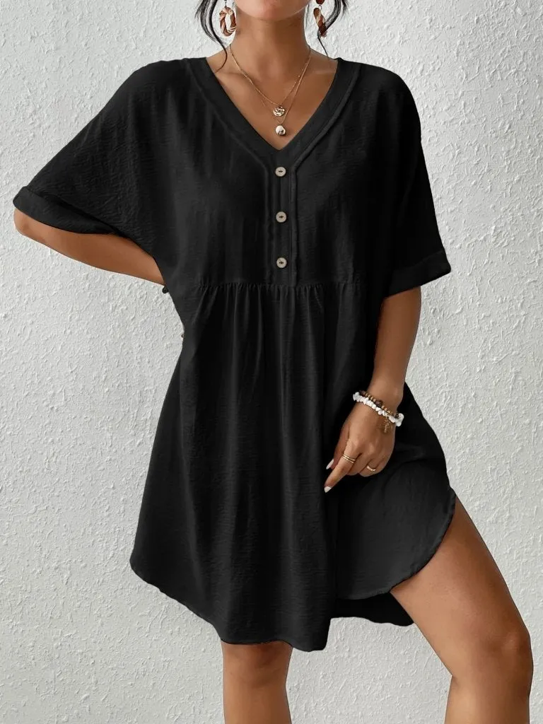 Button Down Bikini  Beach Dress Cover Up