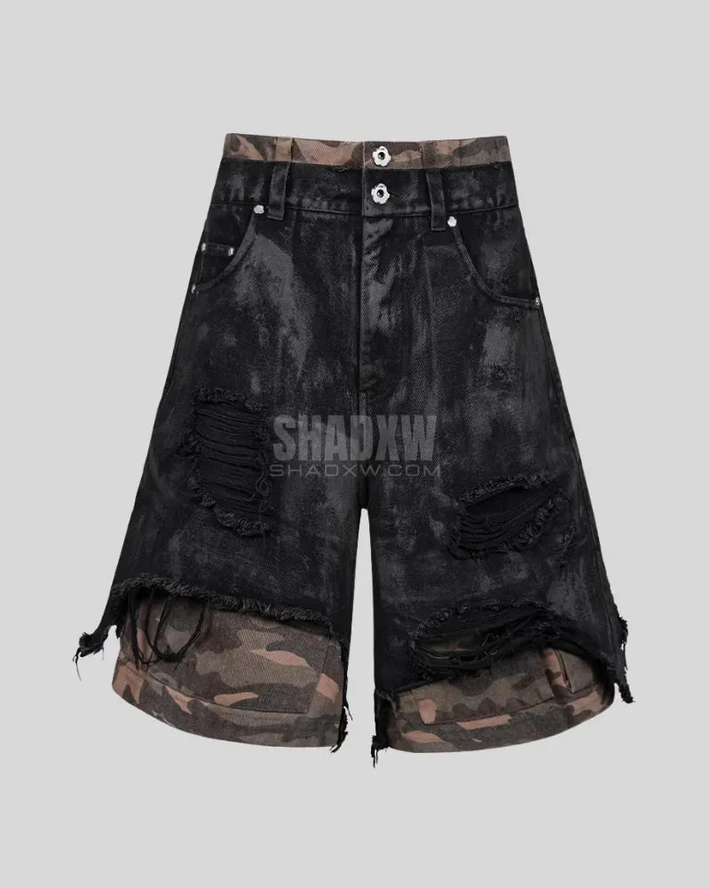 Camouflage Cargo Shorts Mens