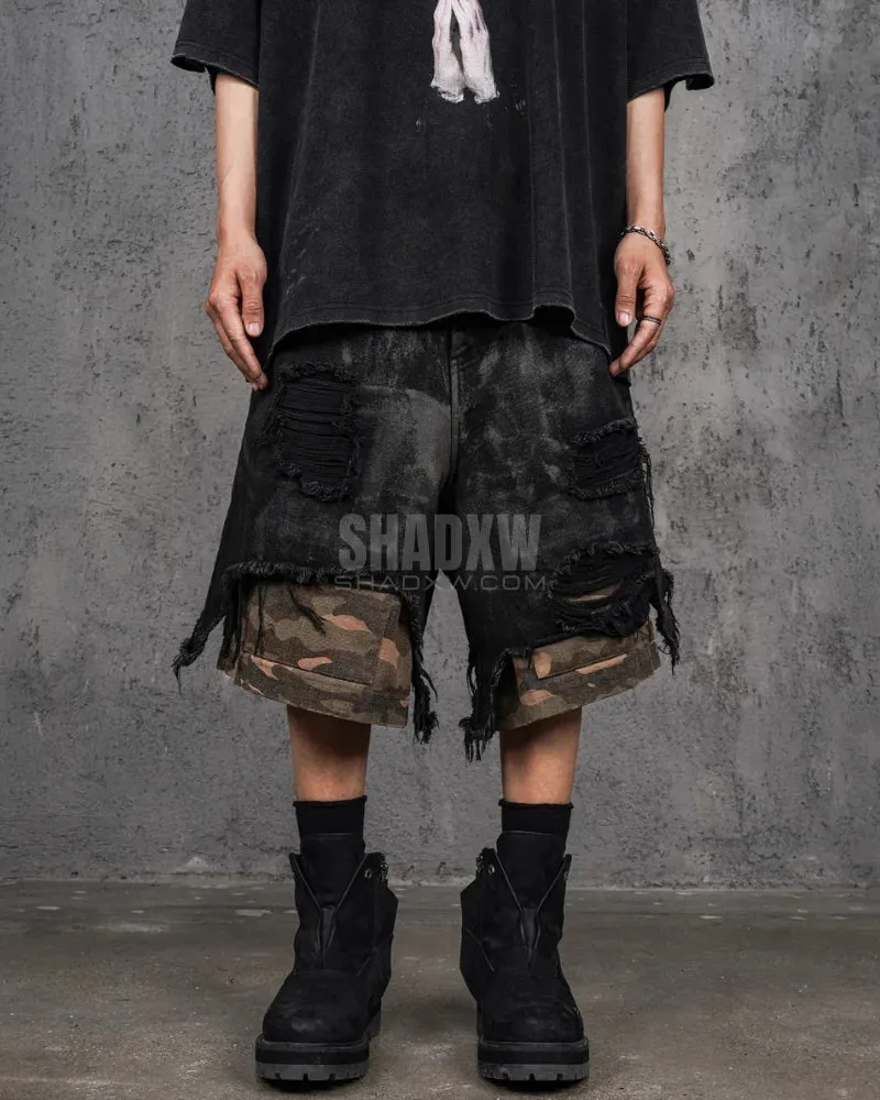 Camouflage Cargo Shorts Mens