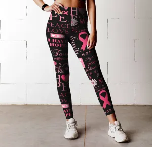 Cancer Awareness High Waist Leggings