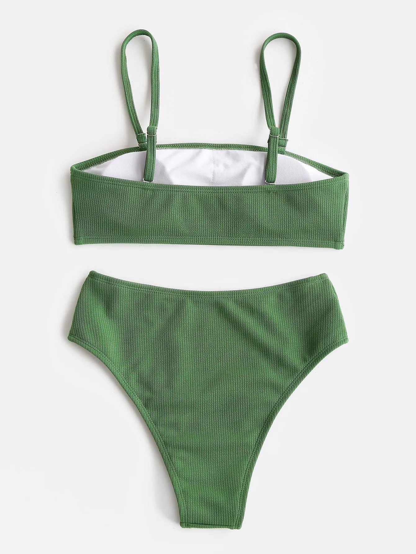 Casual Plain Spaghetti Strap Women Bikini Sets
