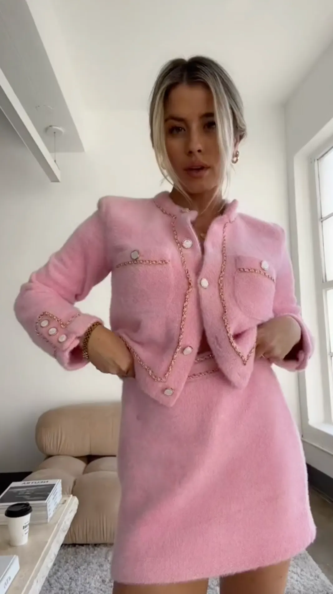 CHAIN TRIMMED JACKET