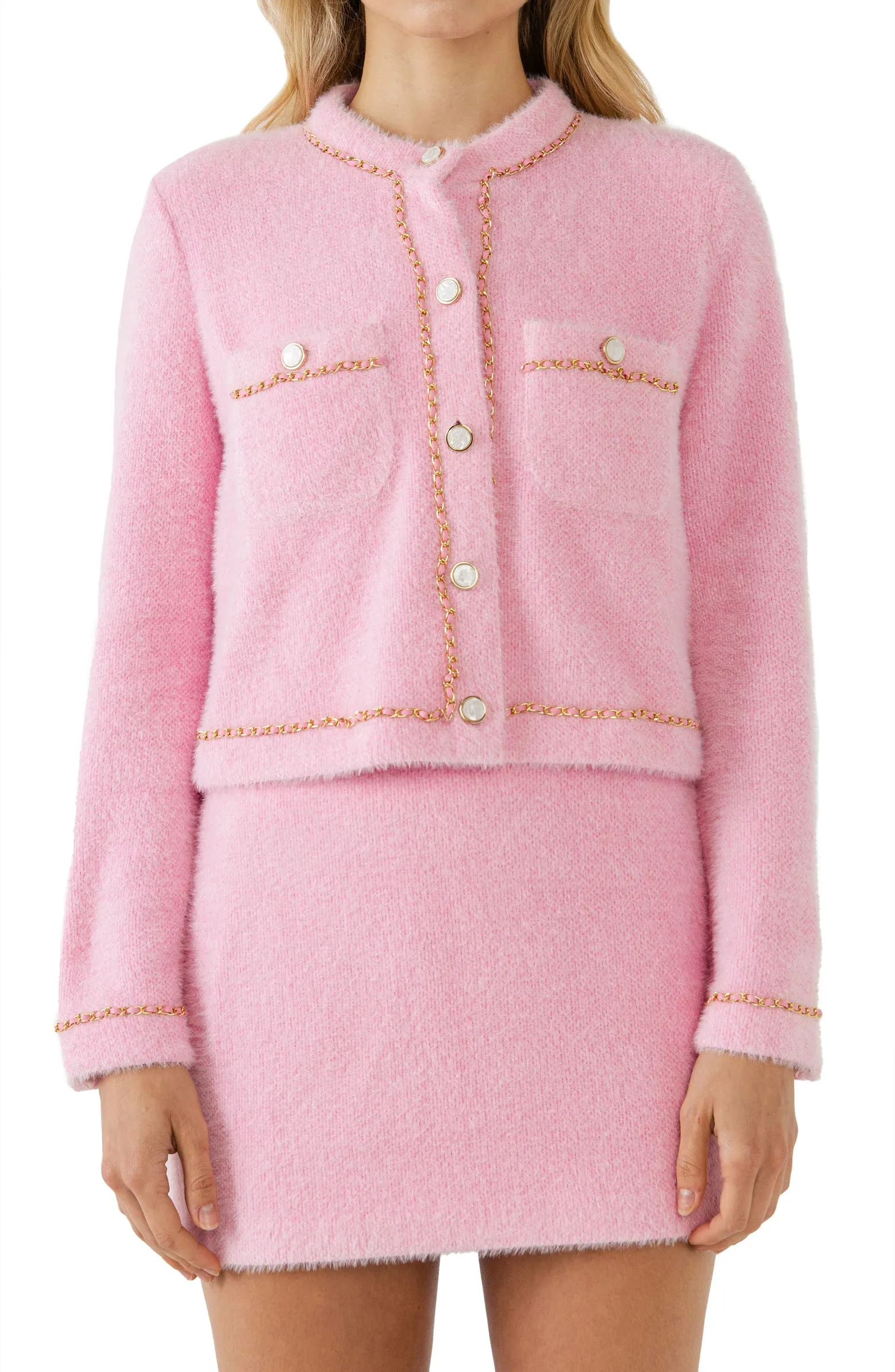 CHAIN TRIMMED JACKET