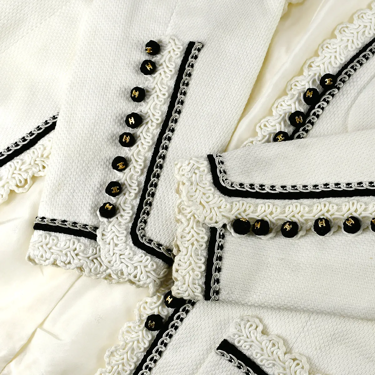 Chanel lace-trim blazer #36