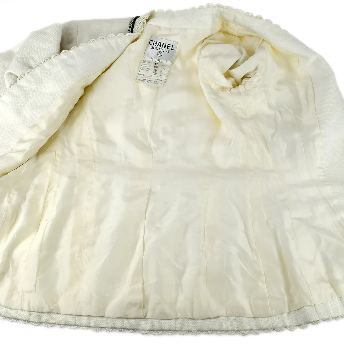 Chanel lace-trim blazer #36
