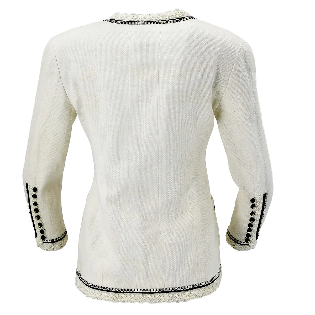 Chanel lace-trim blazer #36