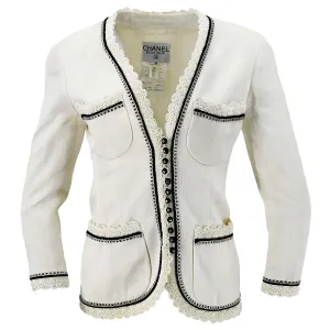 Chanel lace-trim blazer #36