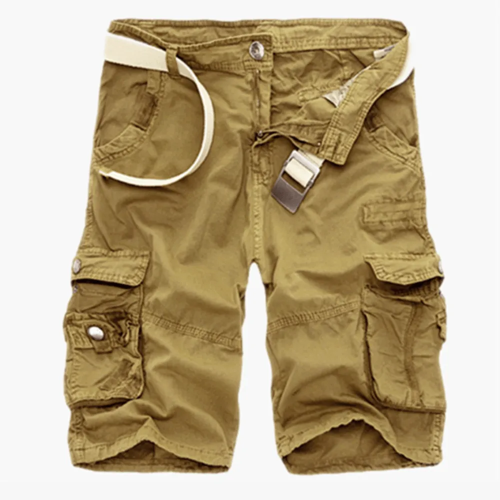 Classic Cargo Men's Shorts | Belted Cotton Cargo Shorts For Men