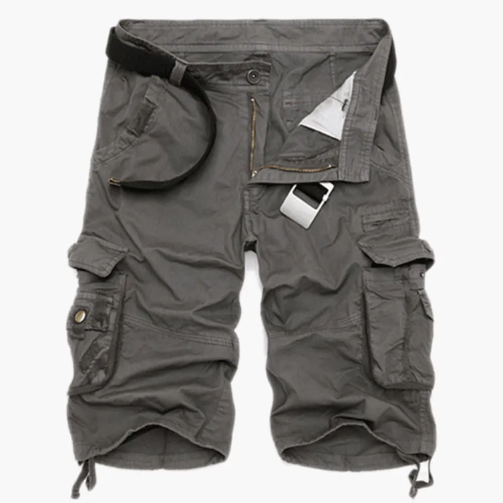 Classic Cargo Men's Shorts | Belted Cotton Cargo Shorts For Men