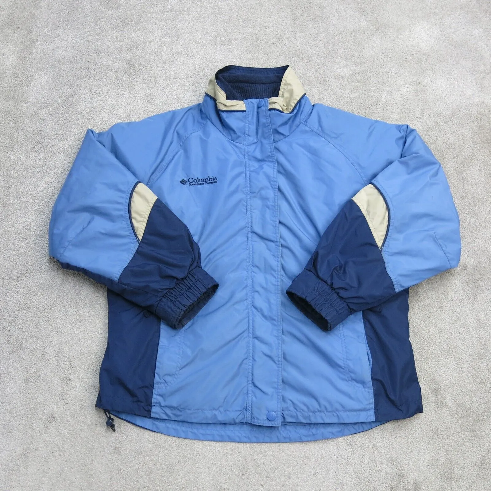 Columbia Jackets Womens Large Blue Windbreaker Bugaboo Full Zip Long Sleeve