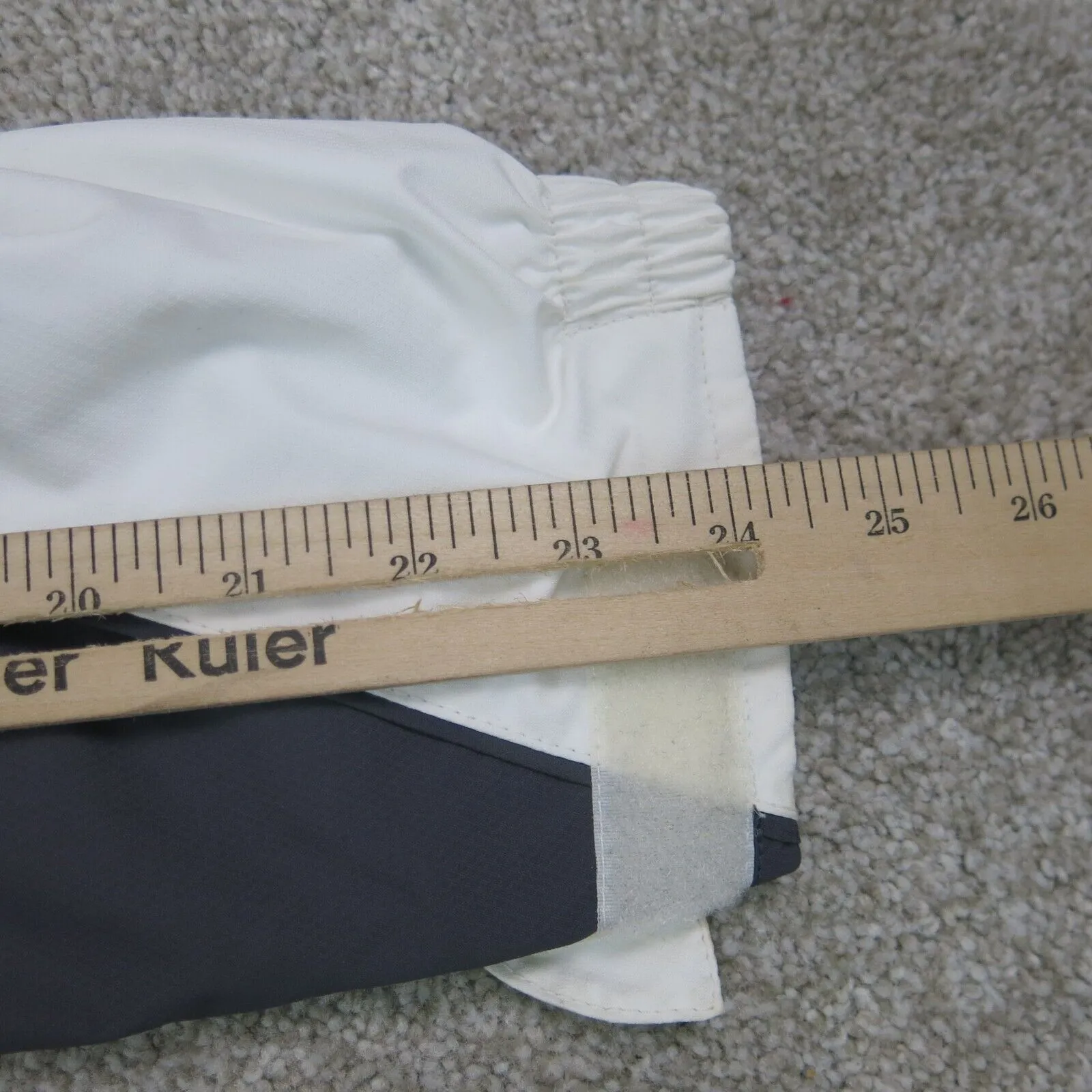 Columbia Womens Full Zip Up Windbreaker Jackets Mock Neck White Black Size Large
