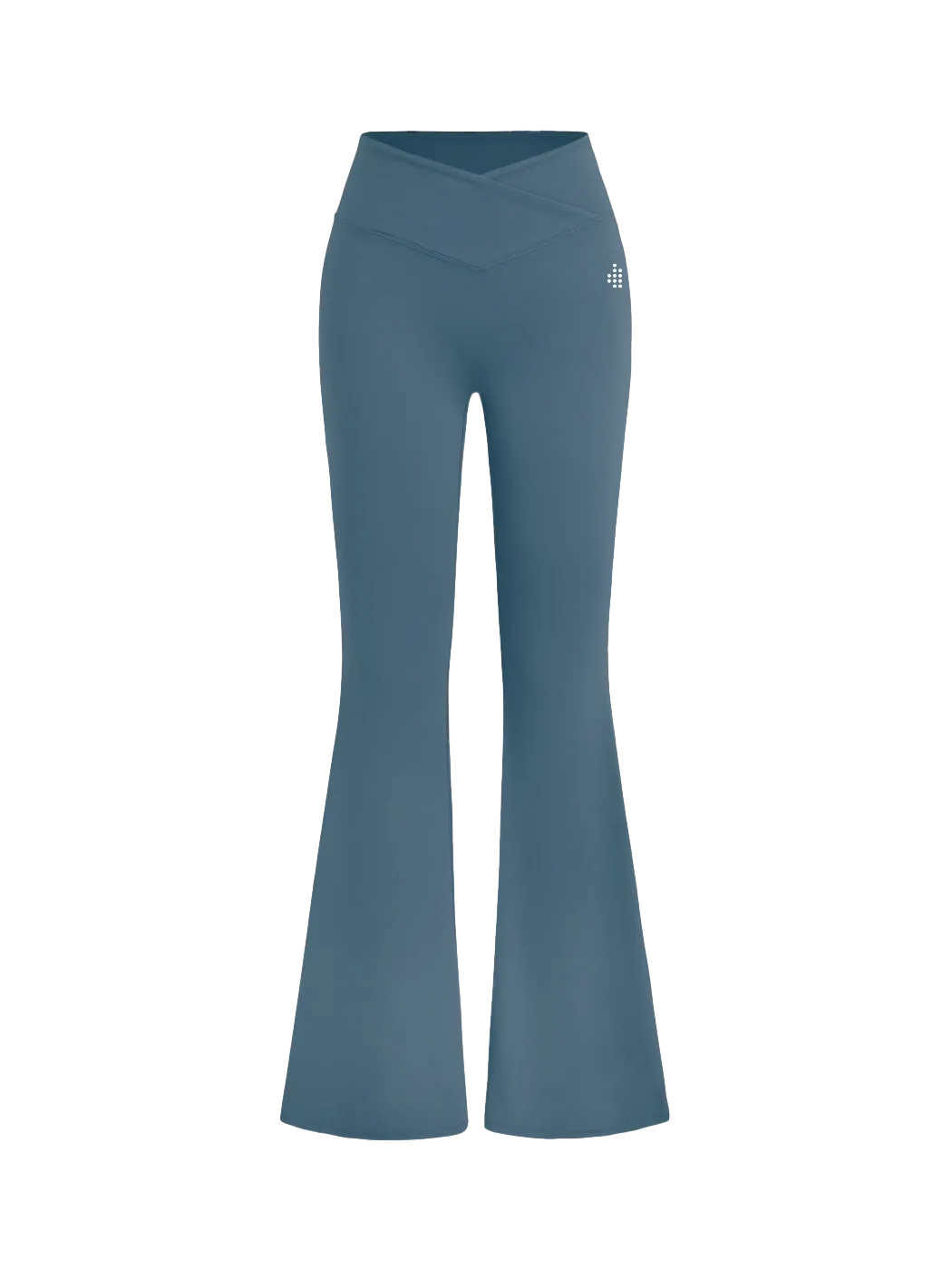 Cross-waist Flared Leggings - Dark Teal