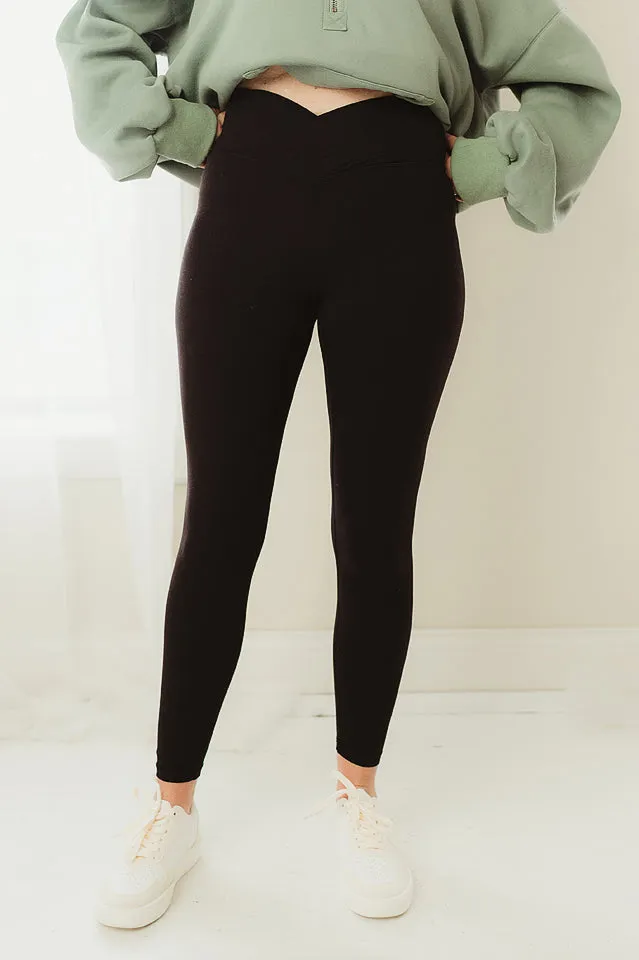 Crossover V Waist Leggings