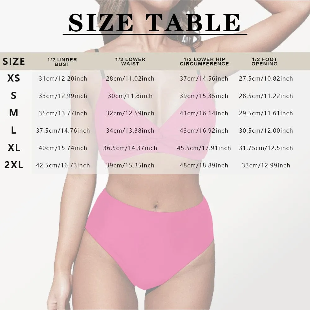 Custom Face American Flag Bikini Sets High Waisted V Neck Twist Front Adjustable Spaghetti Straps Bathing Suit