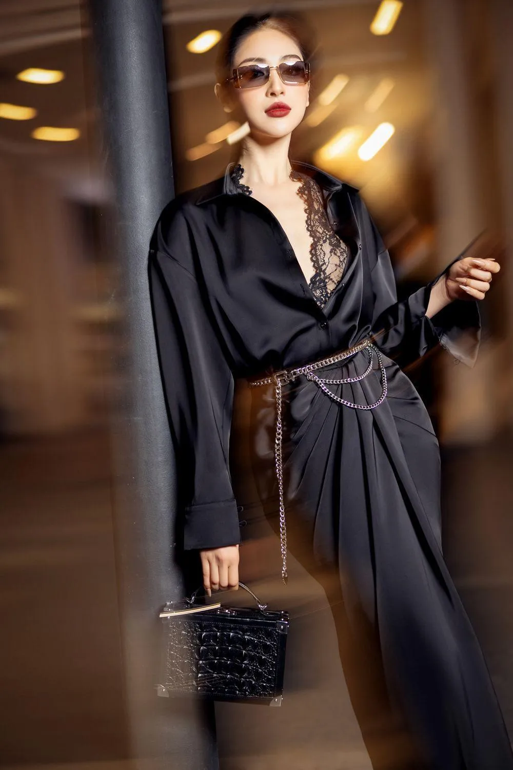 Eira Sarong Long Sleeved Silk Midi Dress