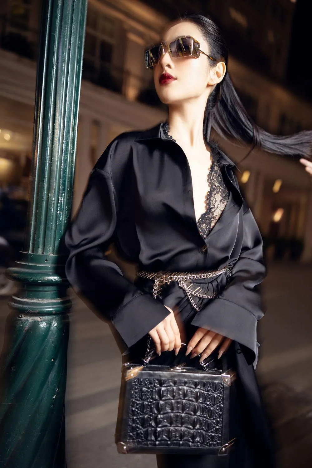 Eira Sarong Long Sleeved Silk Midi Dress
