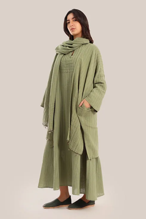 Embroidered cotton linen jacket