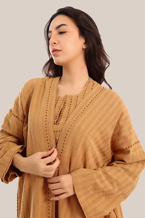 Embroidered cotton linen jacket