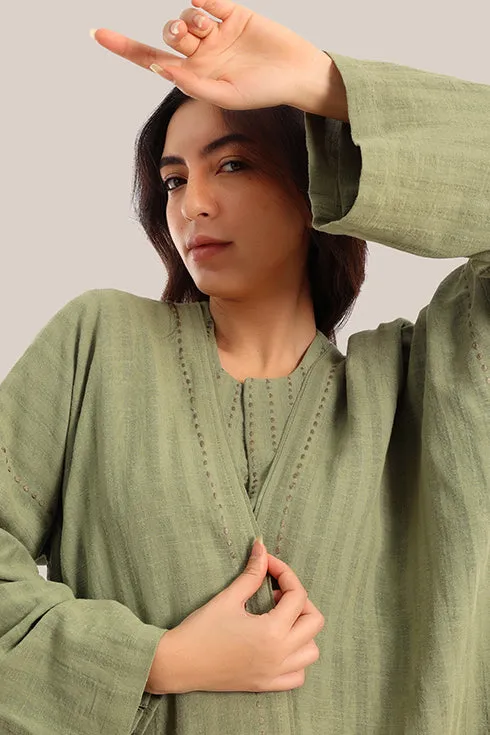 Embroidered cotton linen jacket