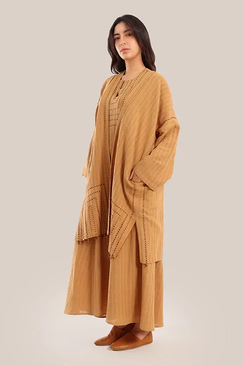 Embroidered cotton linen jacket