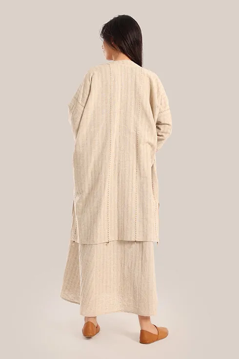Embroidered cotton linen jacket