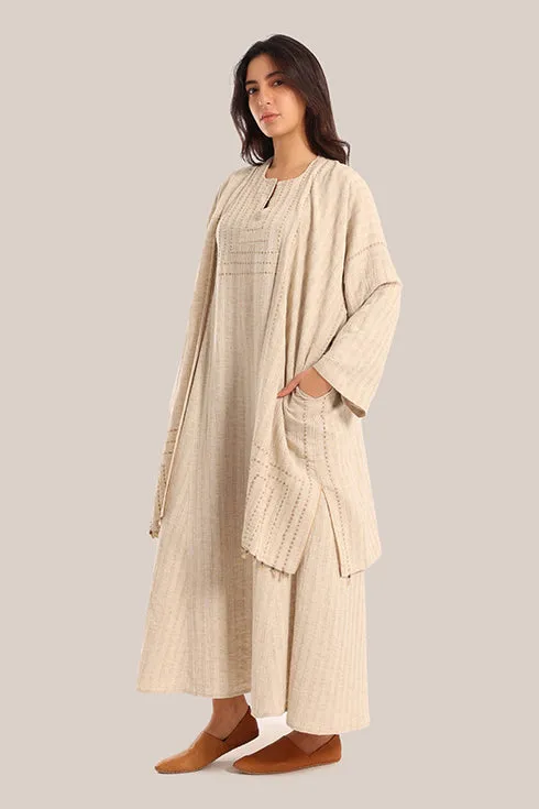 Embroidered cotton linen jacket