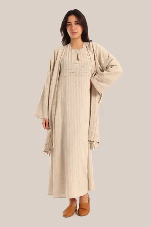 Embroidered cotton linen jacket
