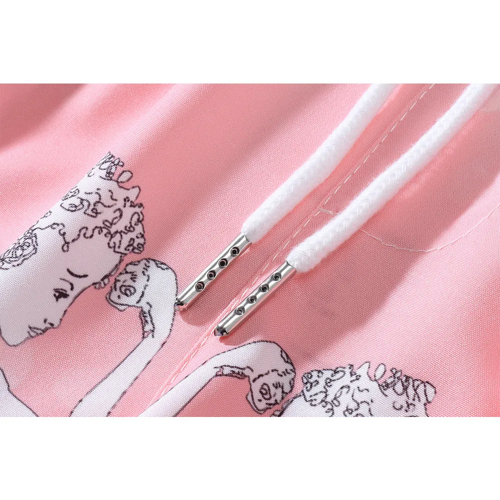 Floral Pink Polyester Short