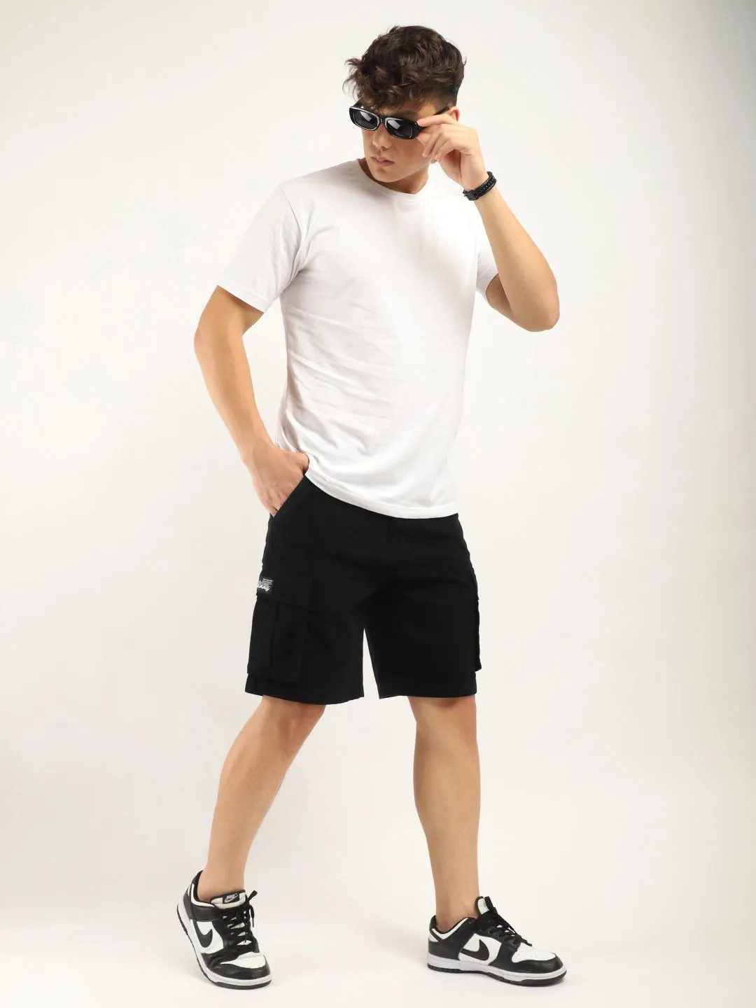 Fusion Black  Cotton Shorts